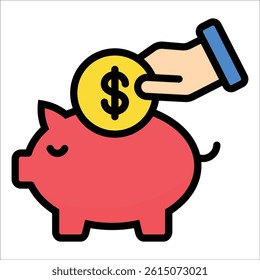 Savings Icon Element For Design
