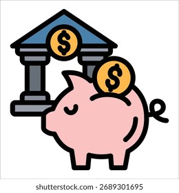 Savings Icon Element For Design
