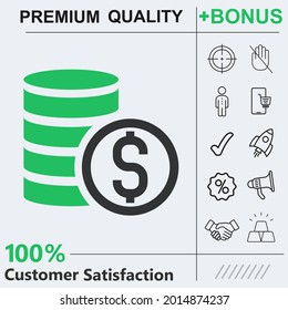 savings icon graphic elements for your work