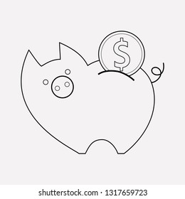 Savings icon line element. Vector illustration of savings icon line isolated on clean background for your web mobile app logo design.