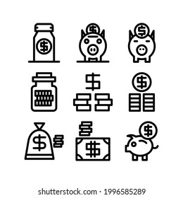 savings icon or logo isolated sign symbol vector illustration - Collection of high quality black style vector icons
