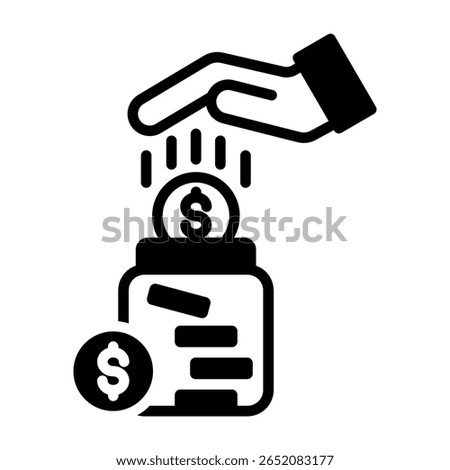 Savings Icon Mixed Vector Illustration