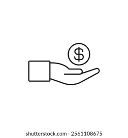 Savings icon Outline vector line symbol