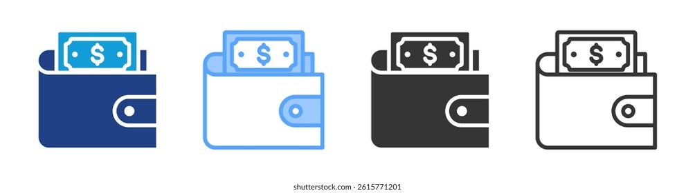 Savings icon set multiple style collection