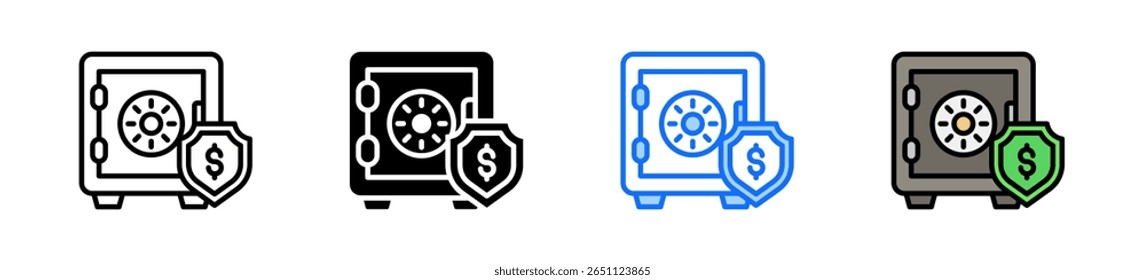 Conjunto de iconos de ahorro Colección de estilos múltiples