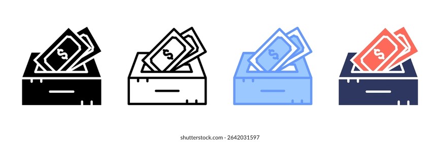 Savings icon sheet multiple style collection