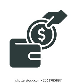 Savings icon	vector illustration. Dollar currency