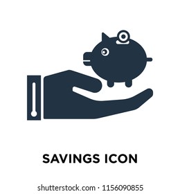 Savings icon vector isolated on white background, Savings transparent sign