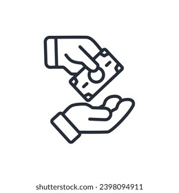 savings icon. vector.Editable stroke.linear style sign for use web design,logo.Symbol illustration.