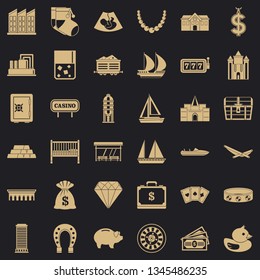 Savings icons set. Simple style of 36 savings vector icons for web for any design
