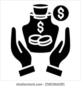 Savings Jar Icon Element For Design