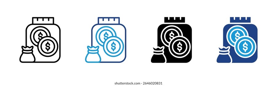 Savings Jar Icon Element For Design