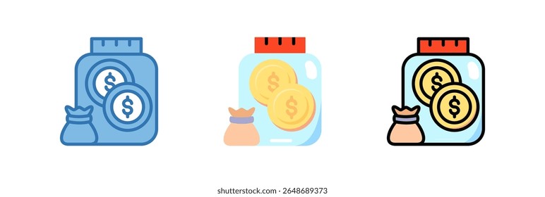 Savings Jar Icon Element For Design