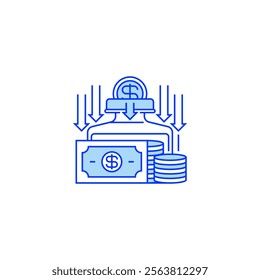 Savings Jar Line Icon. linear style sign for mobile concept and web design. Outline vector icon.