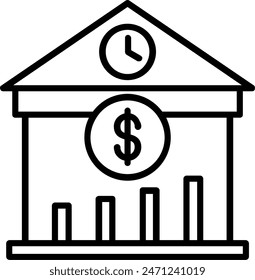 Savings Line Icon Vector Design
