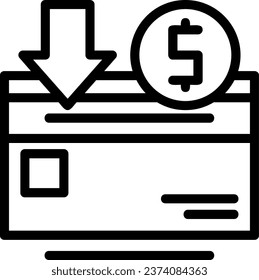 Savings Linear Vector Icon Design