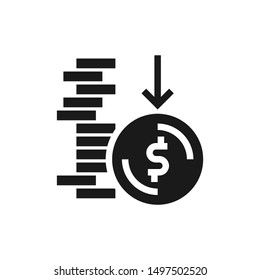 Savings money icons in solid style design suitable for website, app, and ui design. Vector illustration with editable stroke and pixel perfect icons on white background. EPS 10.