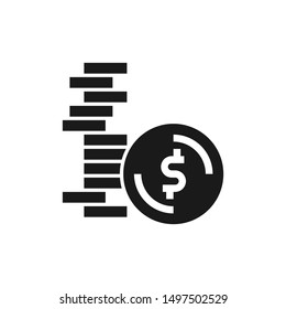 Savings money icons in solid style design suitable for website, app, and ui design. Vector illustration with editable stroke and pixel perfect icons on white background. EPS 10.