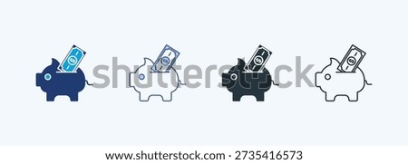 Savings Multiple Style Icon Collection