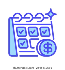 Savings Plan Line Icon, Outline Symbol for Future Finance, Budget Management, Wealth Accumulation, Income Security, and Personal Investment. Vector Sign Icon.