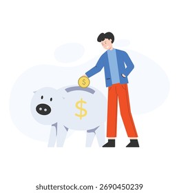 Ilustración vectorial de Plan de ahorro que puede editar o modificar fácilmente
