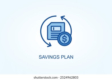 Savings Plan vector or logo sign symbol illustration