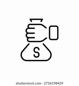 savings sack icon sign vector
