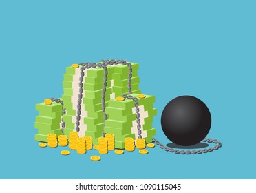 Savings with stack money and coins.