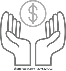 Savings vector icon. Can be used for printing, mobile and web applications.