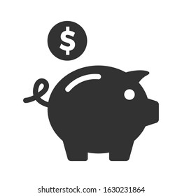 Savings vector icon. Editable symbol illustration.