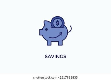 Savings Vector Icon Or Logo Illustration