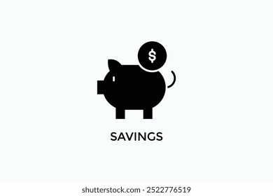 Icono De Vector De Ahorro O Ilustración De Logo