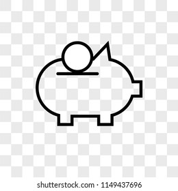 Savings vector icon on transparent background, Savings icon