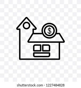 Savings vector linear icon isolated on transparent background, Savings transparency concept can be used for web and mobile