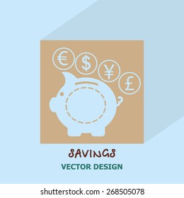 Savings web icon. Vector design.