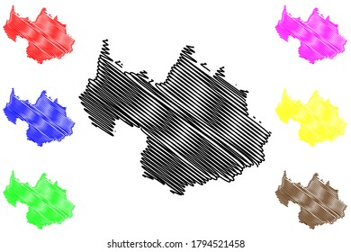 Savoie Department (France, French Republic, Auvergne-Rhone-Alpes region, ARA) map vector illustration, scribble sketch Savoie map
