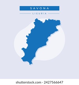 Savona province (Italy, Italian Republic, Liguria region) map vector illustration, scribble sketch Province of Savona map