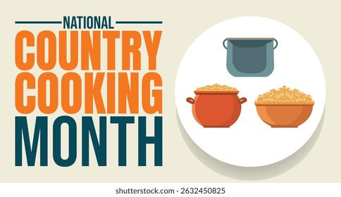 Savor the Flavor, Celebrate National Country Cooking Month design templet