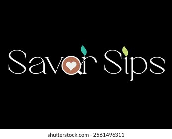 Savor Sips Coffee House Typography