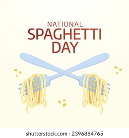 Savor Spaghetti Day. Capture the Flavor with this Vibrant Vector Design Template