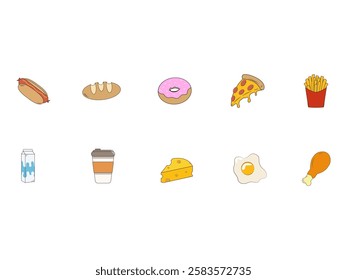 Savory Food Illustration Element Set