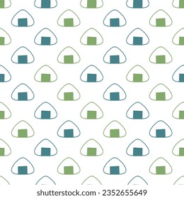 Savory Rice Ball Harmony Bites Vector Seamless Pattern can be use for background and apparel design