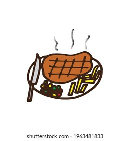 deliciosa comida de fondo blanco. vector dibujado a mano.