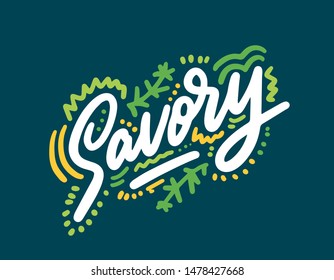 Savory vector illustration.Vector set of element for advertising, packaging design of products.
