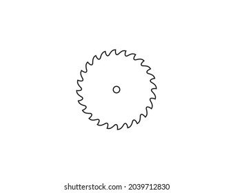 Saw blade, circular blade icon. Vector illustration. flat design.