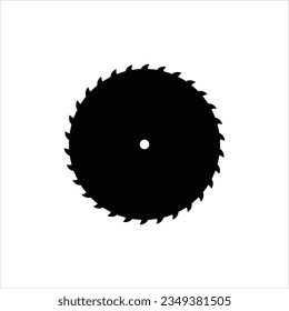 Saw blade, circular blade icon. Vector flat illustration on white background..eps