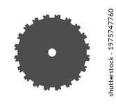 Saw blade for hand circular saw on white background. Vector image.