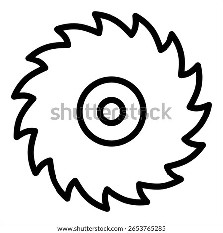 Saw Blade Icon Element For Design
