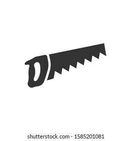 Saw blade icon in flat style. Working tools vector illustration on white isolated background. Hammer business concept.