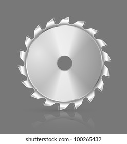 Saw blade icon isolated on grey background